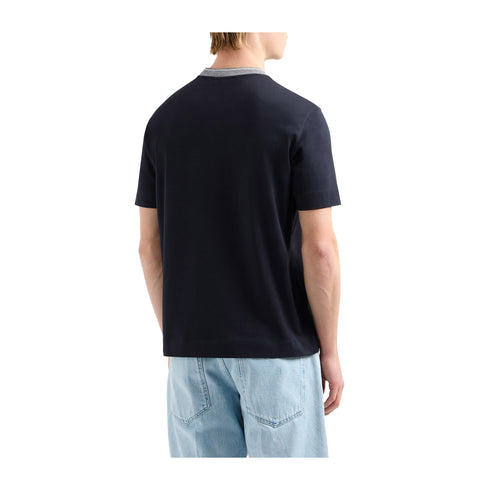 Emporio Armani T-shirt T-shirt Uomo collo in maglia rigato S P25 - EMPORIO ARMANIEM000853AF12926 - U8033 - S - Francavilla Moda